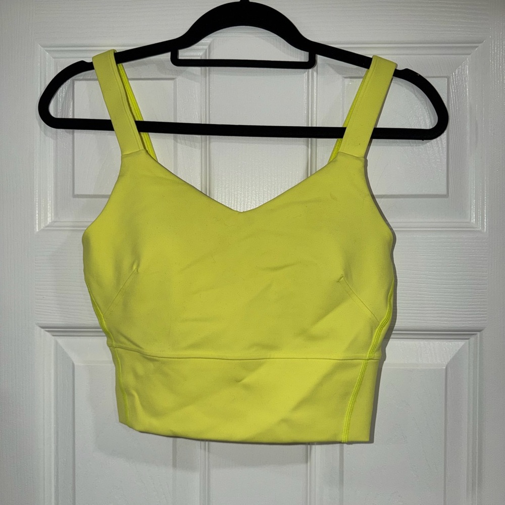 Lululemon Athletica Yellow Crop Top